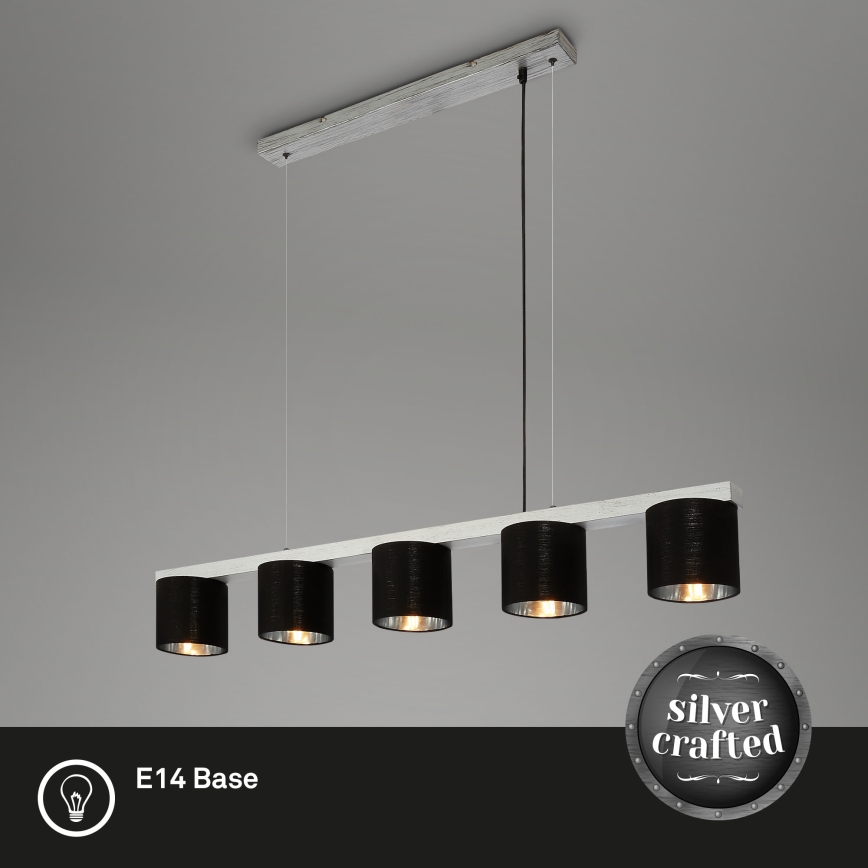Briloner - Luster na sajli LURI 5xE14/25W/230V fikus elastika