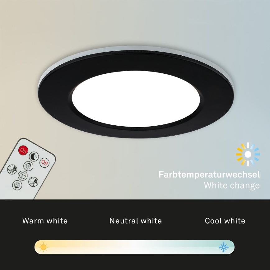 Briloner - Set 3x LED Prigušiva ugradbena lampa za kupatilo LED/4,8W/230V 3000-6500K IP44 + Daljinski upravljač