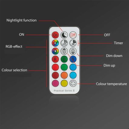 Briloner - Set 3x LED RGBW Prigušiva ugradbena lampa za kupatilo LED/4,8W/230V 3000-6500K IP65 + Daljinski upravljač