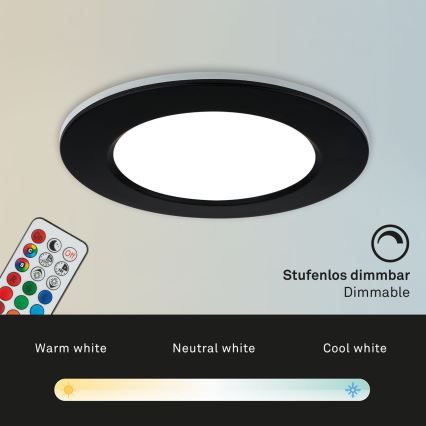 Briloner - Set 3x LED RGBW Prigušiva ugradbena lampa za kupatilo LED/4,8W/230V 3000-6500K IP65 + Daljinski upravljač