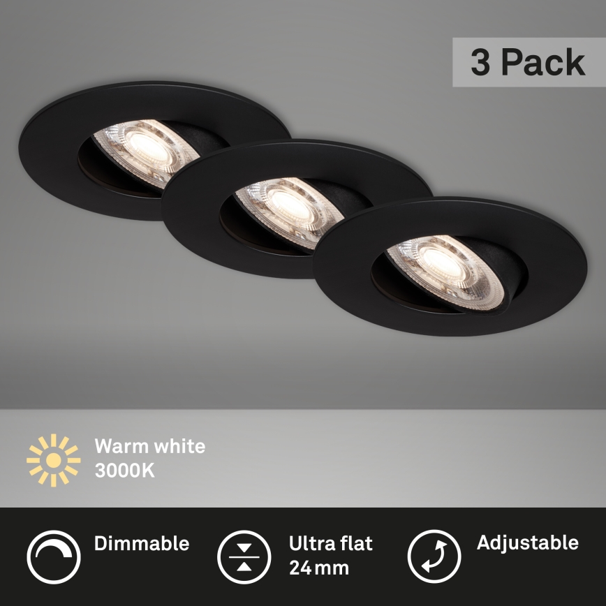 Briloner - Set 3x LED Prigušiva lampa za kupatilo LED/4,9W/230V IP23