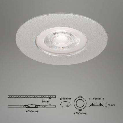 Briloner - Set 3x LED Prigušiva lampa za kupatilo LED/4,9W/230V IP44