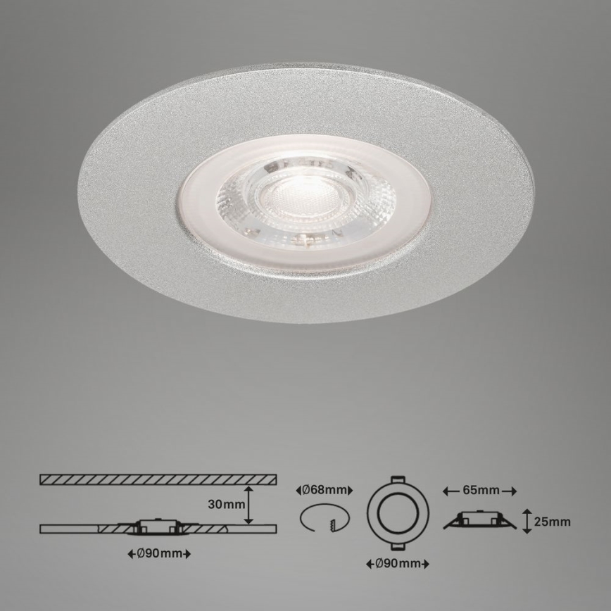 Briloner - Set 3x LED Prigušiva lampa za kupatilo LED/4,9W/230V IP44