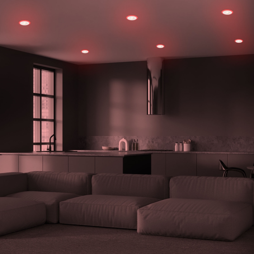 Briloner - Set 3x LED RGBW Prigušiva ugradbena lampa za kupatilo LED/5W/230V 3000-6500K IP44 + Daljinski upravljač