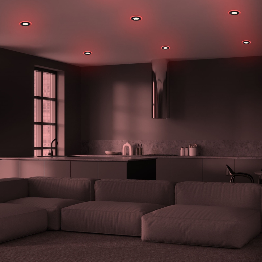 Briloner - Set 3x LED RGBW Prigušiva ugradbena lampa za kupatilo LED/5W/230V 3000-6500K IP44 + Daljinski upravljač