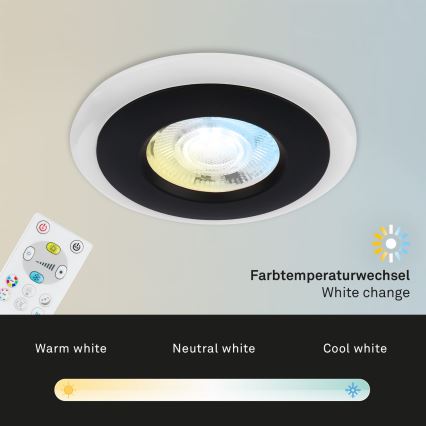 Briloner - Set 3x LED RGBW Prigušiva ugradbena lampa za kupatilo LED/5W/230V 3000-6500K IP44 + Daljinski upravljač