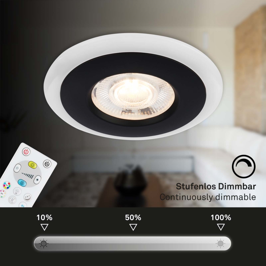 Briloner - Set 3x LED RGBW Prigušiva ugradbena lampa za kupatilo LED/5W/230V 3000-6500K IP44 + Daljinski upravljač