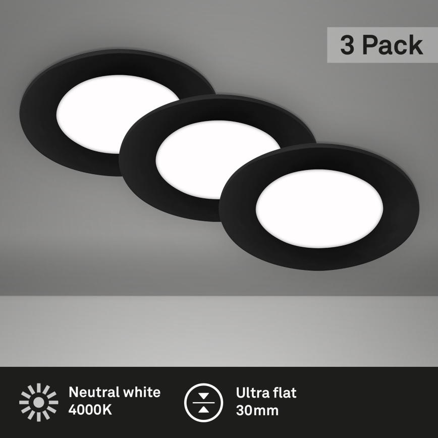 Briloner - Set 3x LED Ugradbena lampa za kupatilo LED/3W/230V IP23