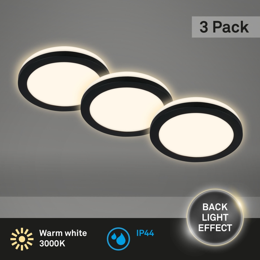 Briloner - Set 3x LED Ugradbena lampa za kupatilo LED/3W/230V IP44