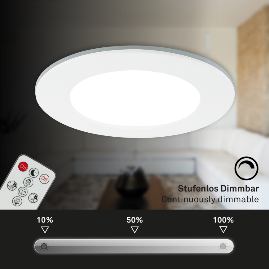 Briloner - Set 3x LED Prigušiva ugradbena lampa za kupatilo LED/4,8W/230V 3000-6500K IP44 + Daljinski upravljač