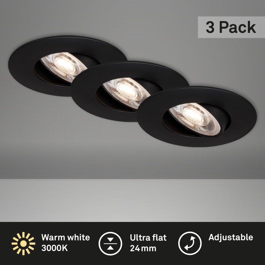 Briloner - Set 3x LED Ugradbena lampa za kupatilo LED/4,9W/230V IP23