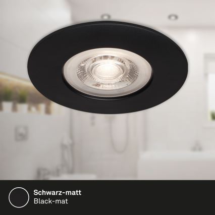 Briloner - Set 3x LED Ugradbena lampa za kupatilo LED/4,9W/230V IP44 crno