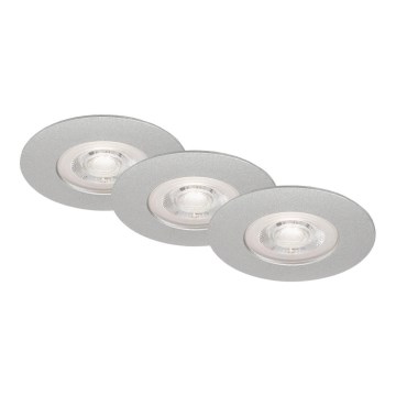 Briloner- Set 3x LED Ugradbena lampa za kupatilo LED/4,9W/230V IP44 srebrno
