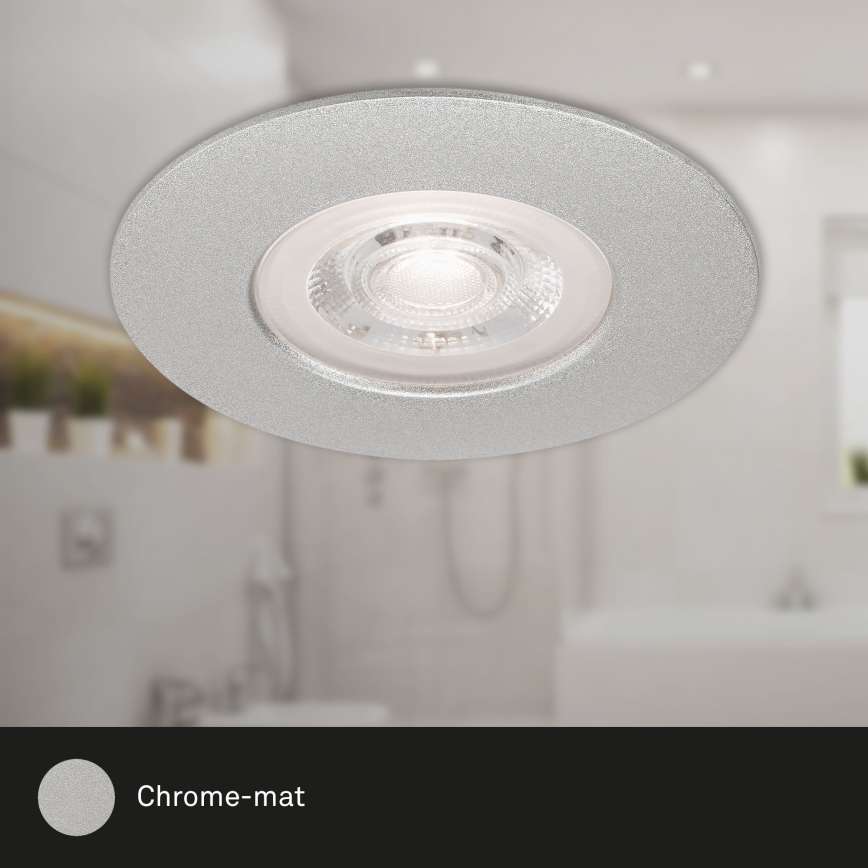 Briloner- Set 3x LED Ugradbena lampa za kupatilo LED/4,9W/230V IP44 srebrno