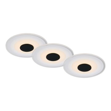 Briloner - Set 3x LED Ugradbena lampa za kupatilo LED/6W/230V IP44 crno