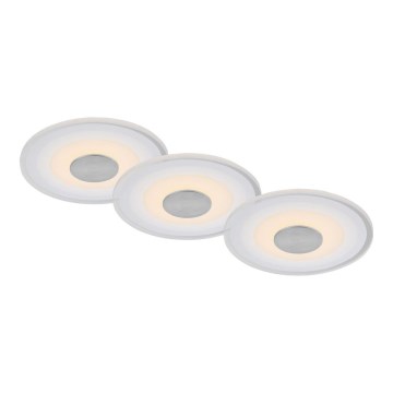 Briloner - Set 3x LED Ugradbena lampa za kupatilo LED/6W/230V IP44 krom