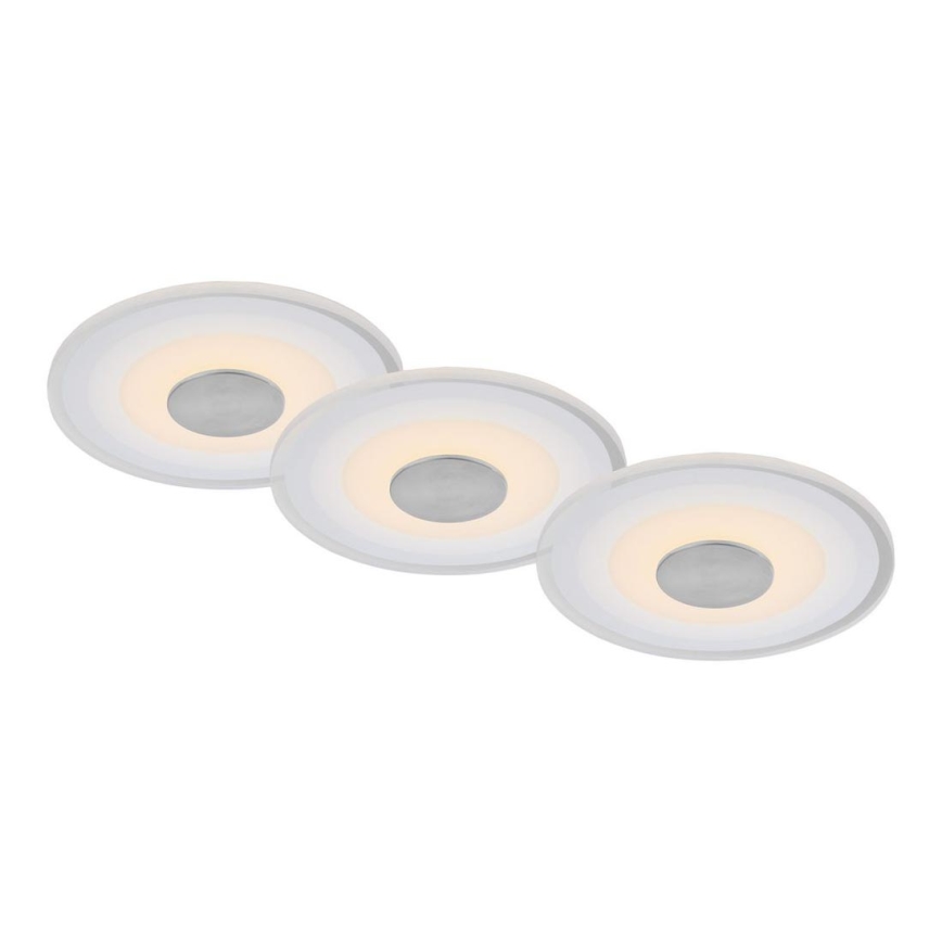 Briloner - Set 3x LED Ugradbena lampa za kupatilo LED/6W/230V IP44 krom