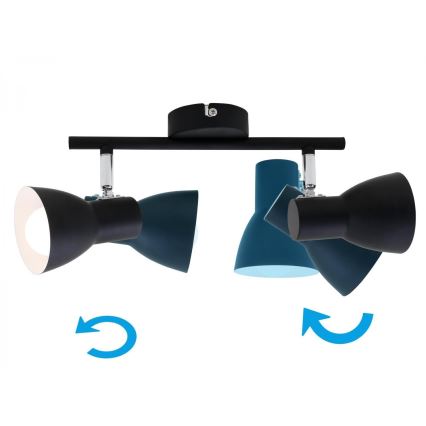 Briloner 10698891 - Reflektorska lampa 2xE14/25W/230V crno