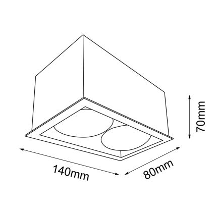 Brosline - Spot svetlo 2xGU10/10W/230V crna