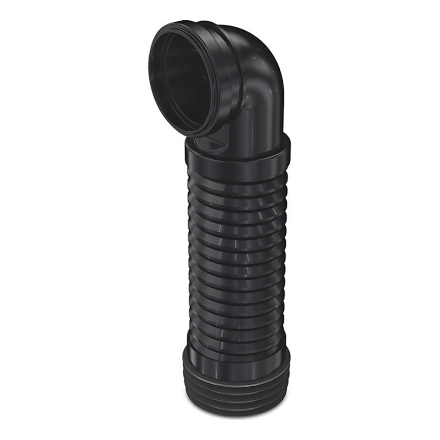 Bruckner - Fleksibilni zidni konektor za toaletnu školjku 90° 20,5-37 cm crno