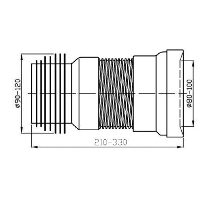 Bruckner - Flexi priključak za WC 21-33 cm beo