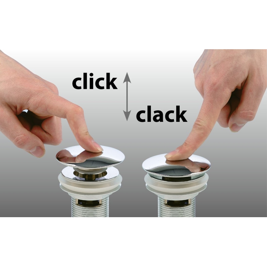 Bruckner - Gornji deo sifona za lavabo bez preliva CLICK-CLACK pr. 6,4 cm sjajni krom