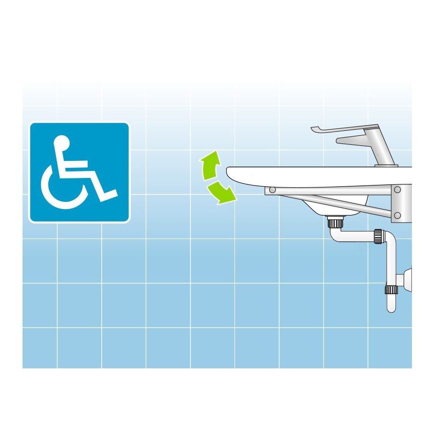 Bruckner - Sifon za umivaonik za nameštaj DN32 bela