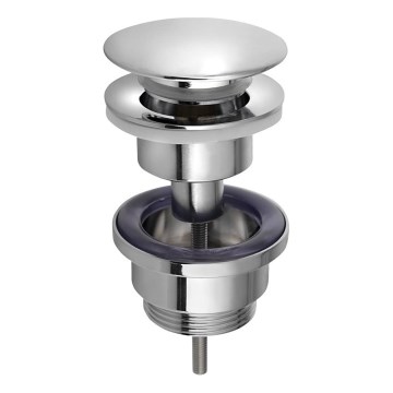 Bruckner - Slivnik za umivaonik bez preliva CLICK-CLACK, prečnik 6,4 cm, sjajni hrom