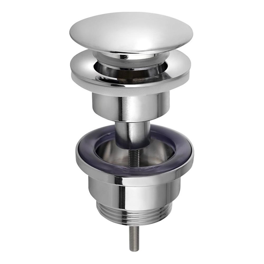 Bruckner - Slivnik za umivaonik bez preliva CLICK-CLACK, prečnik 6,4 cm, sjajni hrom