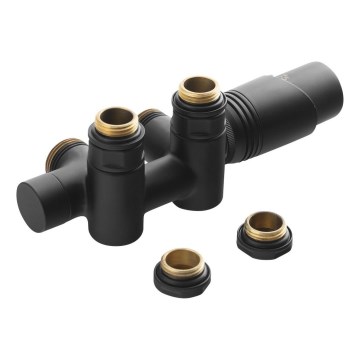 Bruckner - Termostatski priključni komplet za središnje priključenje WICHER COMBI, mat crne boje