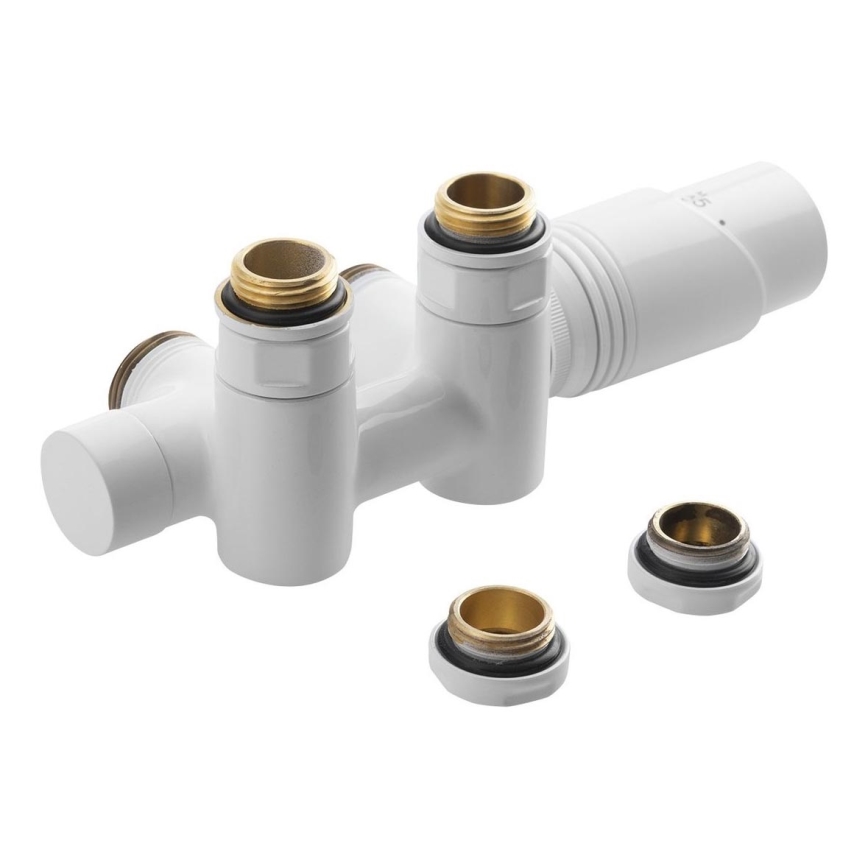 Bruckner - Termostatski priključni set za središnje priključenje WICHER COMBI, bela