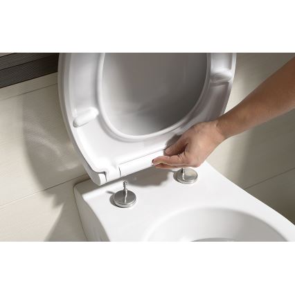 Bruckner - WC daska SoftClose FULDA SLIM bela