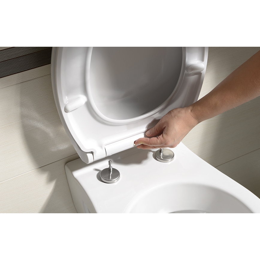 Bruckner - WC daska SoftClose FULDA SLIM bela