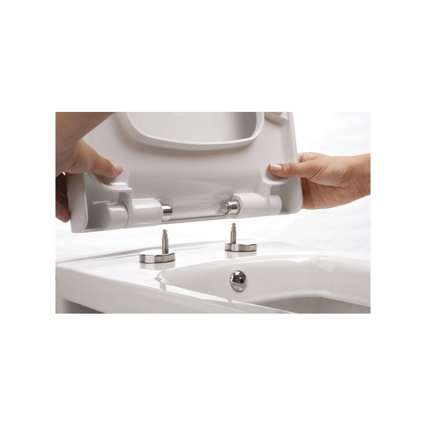 Bruckner - WC daska SoftClose FULDA SLIM bela
