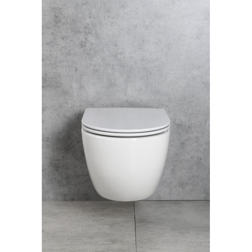 Bruckner - Zidna WC školjka Vortex Rimless FULDA keramika/bela