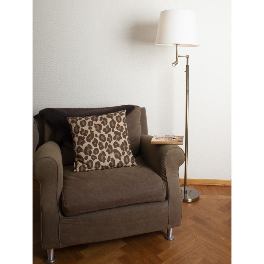 ByRydens - Podna LED lampa ORLANDO 1xE27/5W/230V + LED/3W bela/bronzana pr. 36 cm