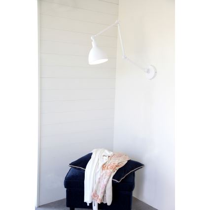 ByRydens - Prigušiva zidna lampa BAZAR 1xE27/5W/230V bela