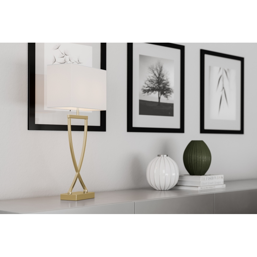 ByRydens - Stona lampa OMEGA 1xE27/5W/230V bela/zlatna