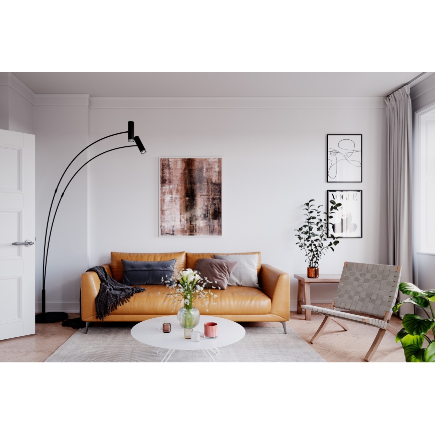 ByRydens - Podna lampa PULS 2xGU10/5W/230V crno
