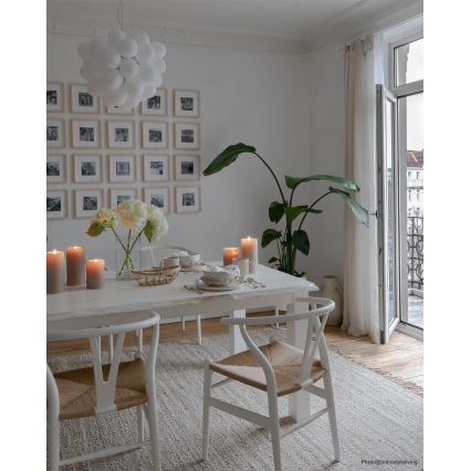 ByRydens - Luster na sajli GROSS 8xG9/4W/230V bela pr. 50 cm