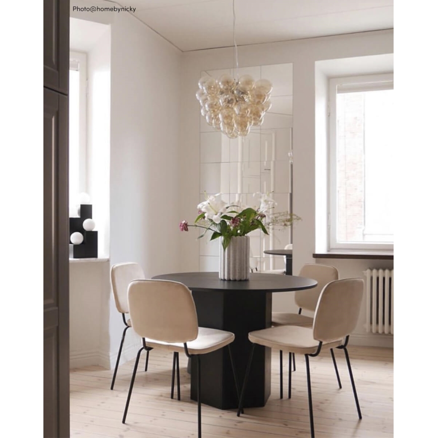 ByRydens - Luster na sajli GROSS 8xG9/4W/230V dimno/braon pr. 50 cm