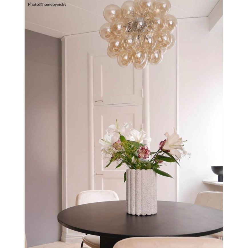 ByRydens - Luster na sajli GROSS 8xG9/4W/230V dimno/braon pr. 50 cm