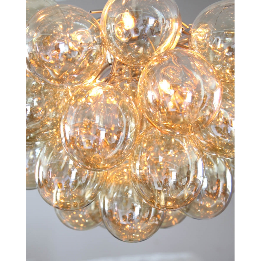 ByRydens - Luster na sajli GROSS 8xG9/4W/230V dimno/braon pr. 50 cm