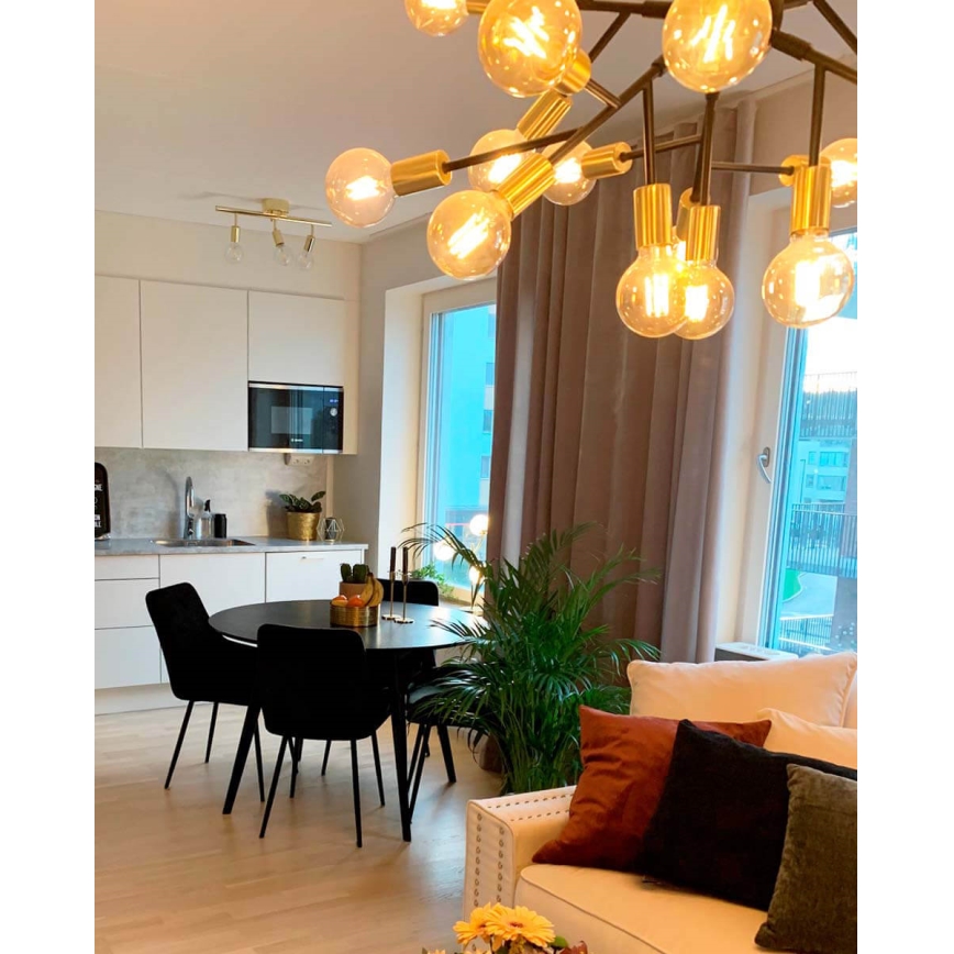 ByRydens - Luster na sajli HEROES 24xE27/5W/230V crno pr. 80 cm