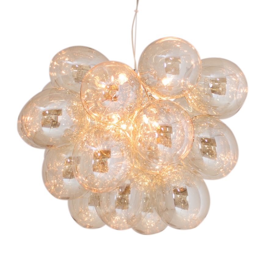 ByRydens - Luster na sajli GROSS GRANDE 8xG9/4W/230V dimljeno/braon prečnik 62 cm