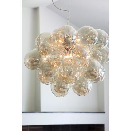 ByRydens - Luster na sajli GROSS GRANDE 8xG9/4W/230V dimno/braon pr. 62 cm
