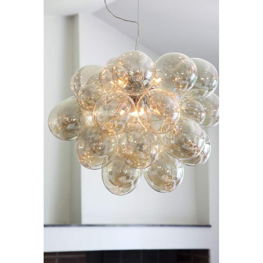 ByRydens - Luster na sajli GROSS GRANDE 8xG9/4W/230V dimno/braon pr. 62 cm