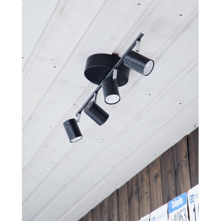 ByRydens - Reflektorska lampa CORRECT 4xGU10/7W/230V crno
