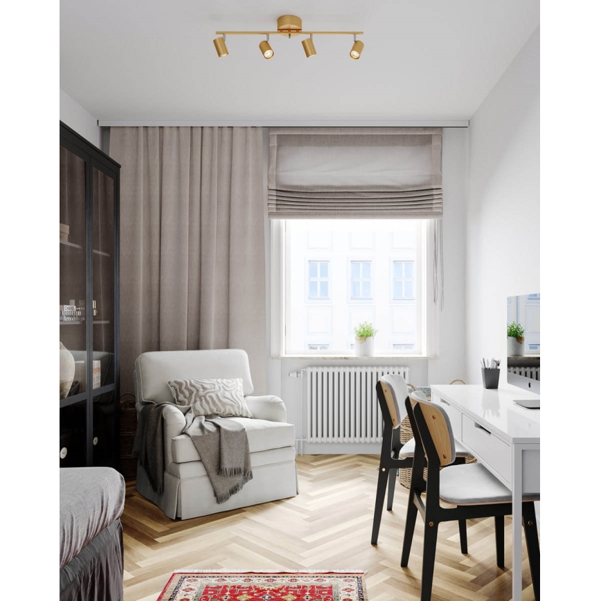 ByRydens - Reflektorska lampa CORRECT 4xGU10/7W/230V zlatna