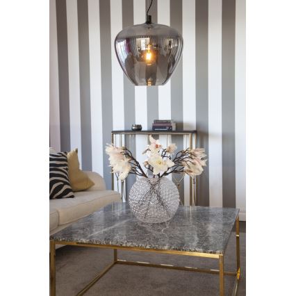 ByRydens - Luster na sajli BELLISSIMO 1xE27/8W/230V dimno/crno pr. 40 cm